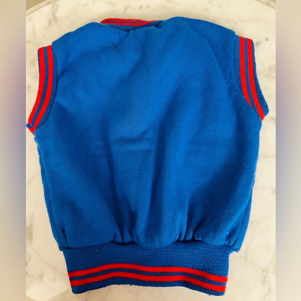 Vintage Barrel Toddler’s Boy Blue Sleeveless Zip Vest Jacket - 2T - Picture 2 of 8